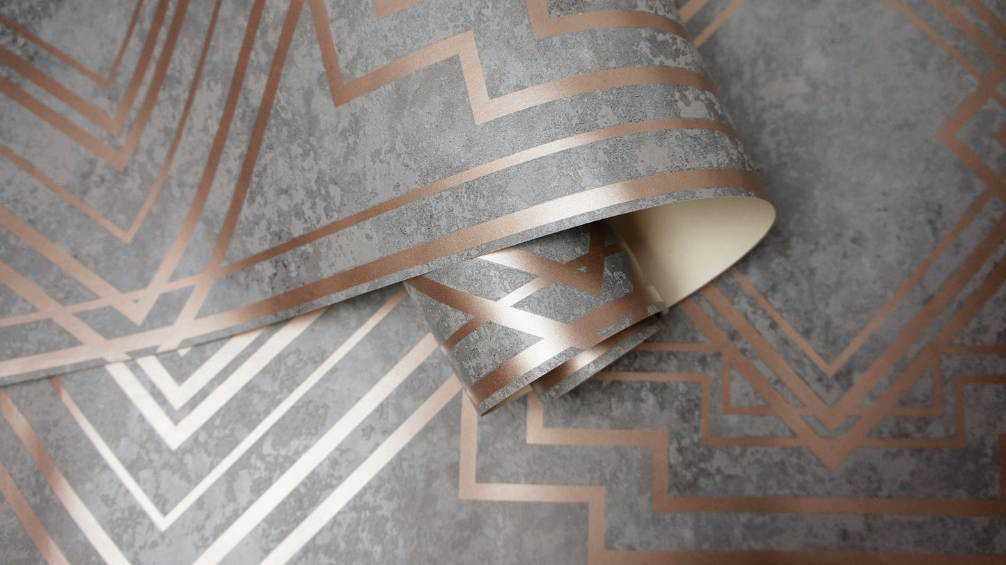 Delano Grey/Rose Gold 75941 by Holden Decor