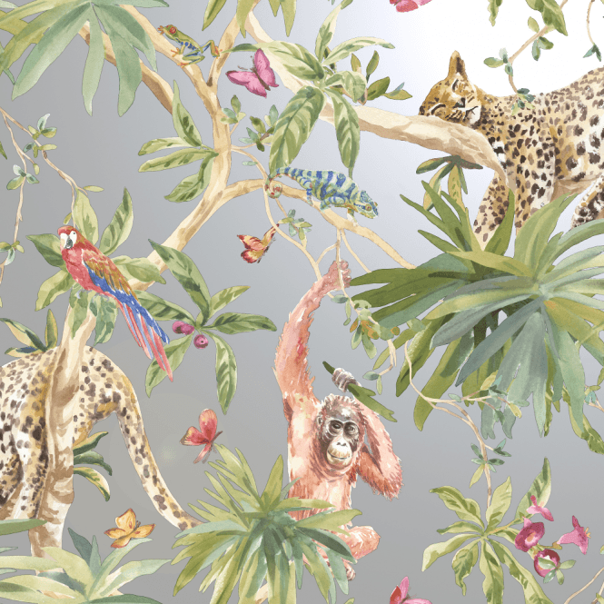 Jungle Animals Silver 90692 by Holden Decor