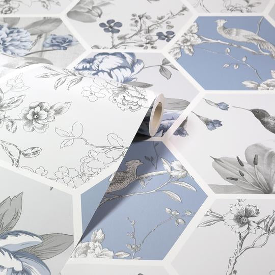 Chinoise Decoupage Blue 908903 by Arthouse