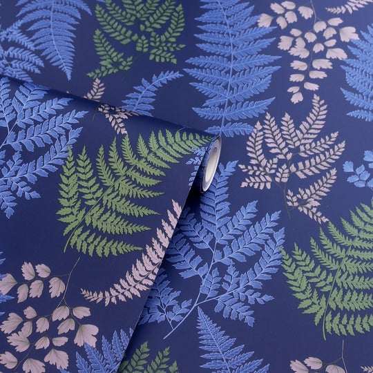 Botanical Fern Navy/Grey 909800 by Arthouse
