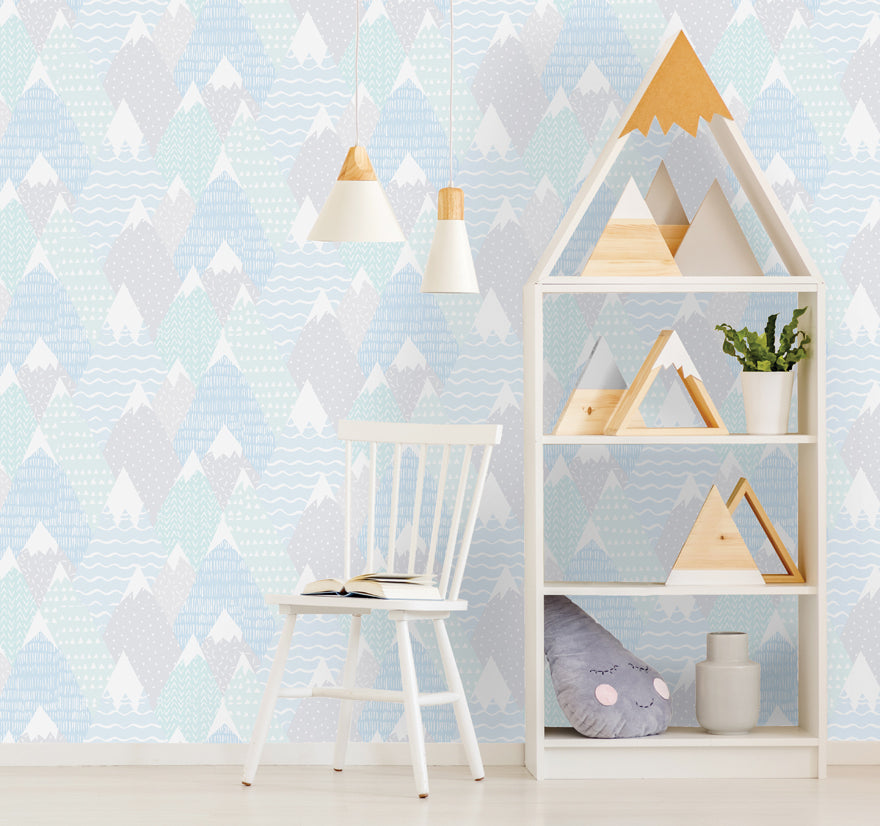 Mountains Teal 91052 by Holden Decor