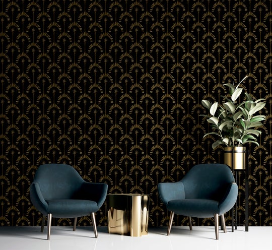 Palm Palace Black & Gold 921702 by Arthouse