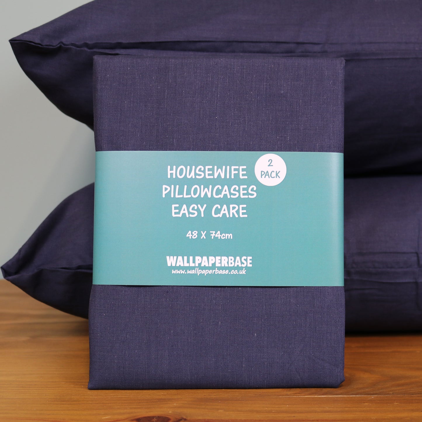 Housewife Pillowcases, 2 Pack - Navy