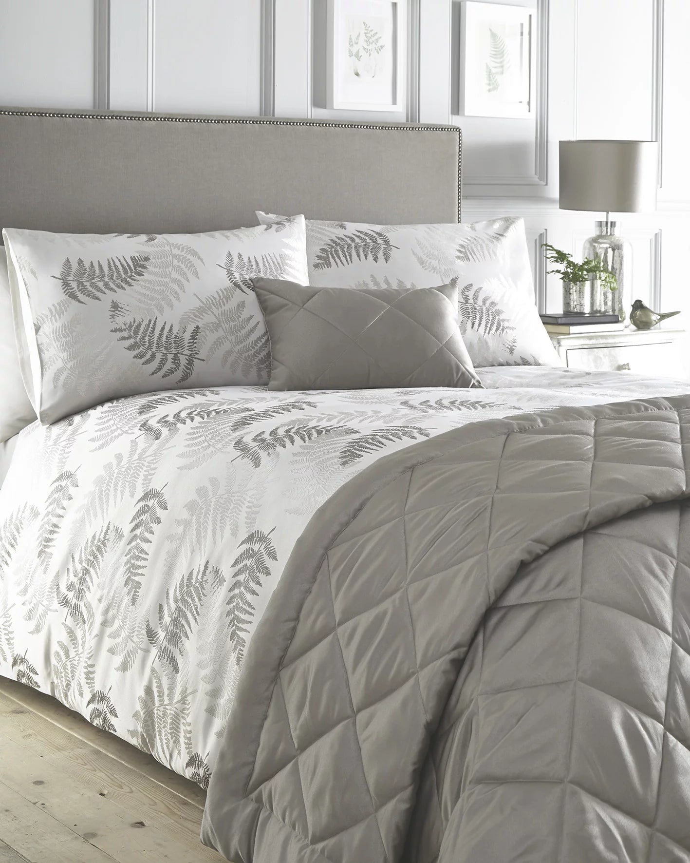 Bracken Silver Duvet Cover Set by Portfolio Home