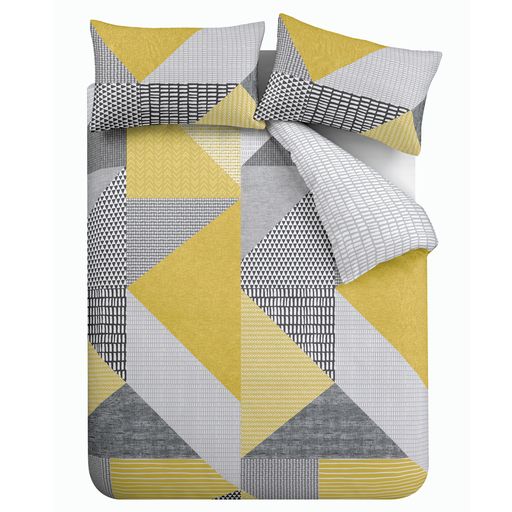 Larsson Geo Ochre Duvet Cover Set by Catherine Lansfield