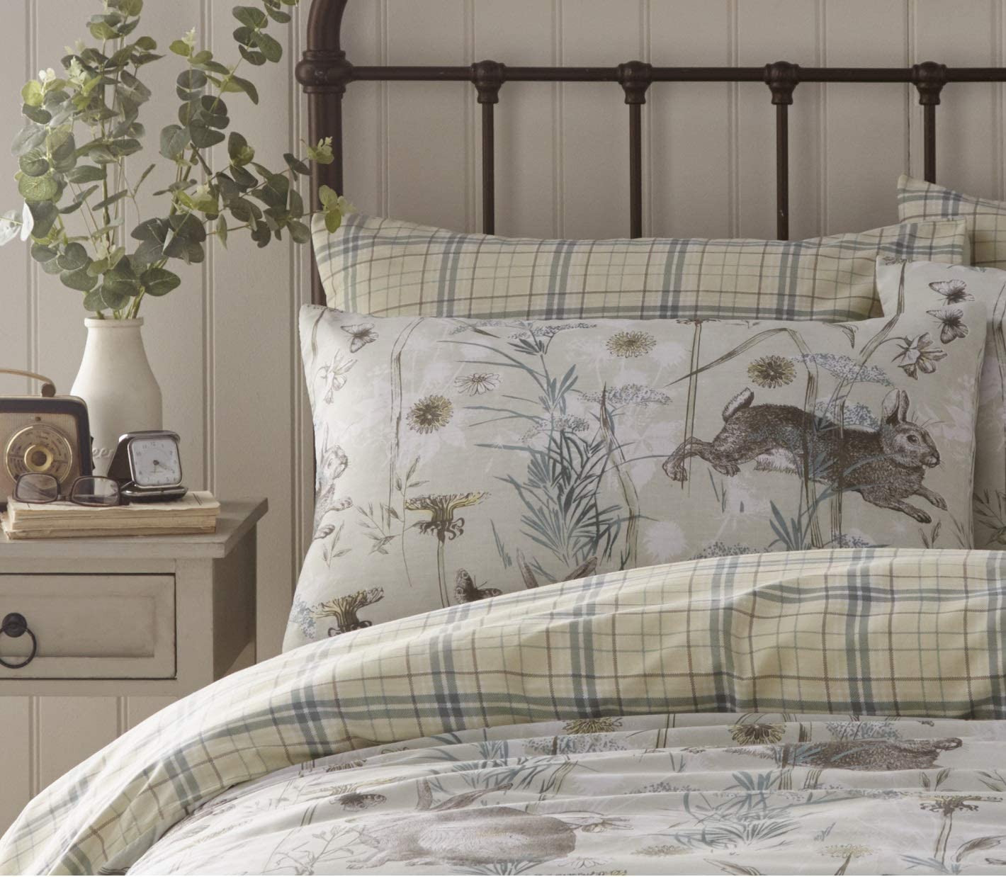 Rabbit Meadow Sage Duvet Cover Set by Portfolio Home
