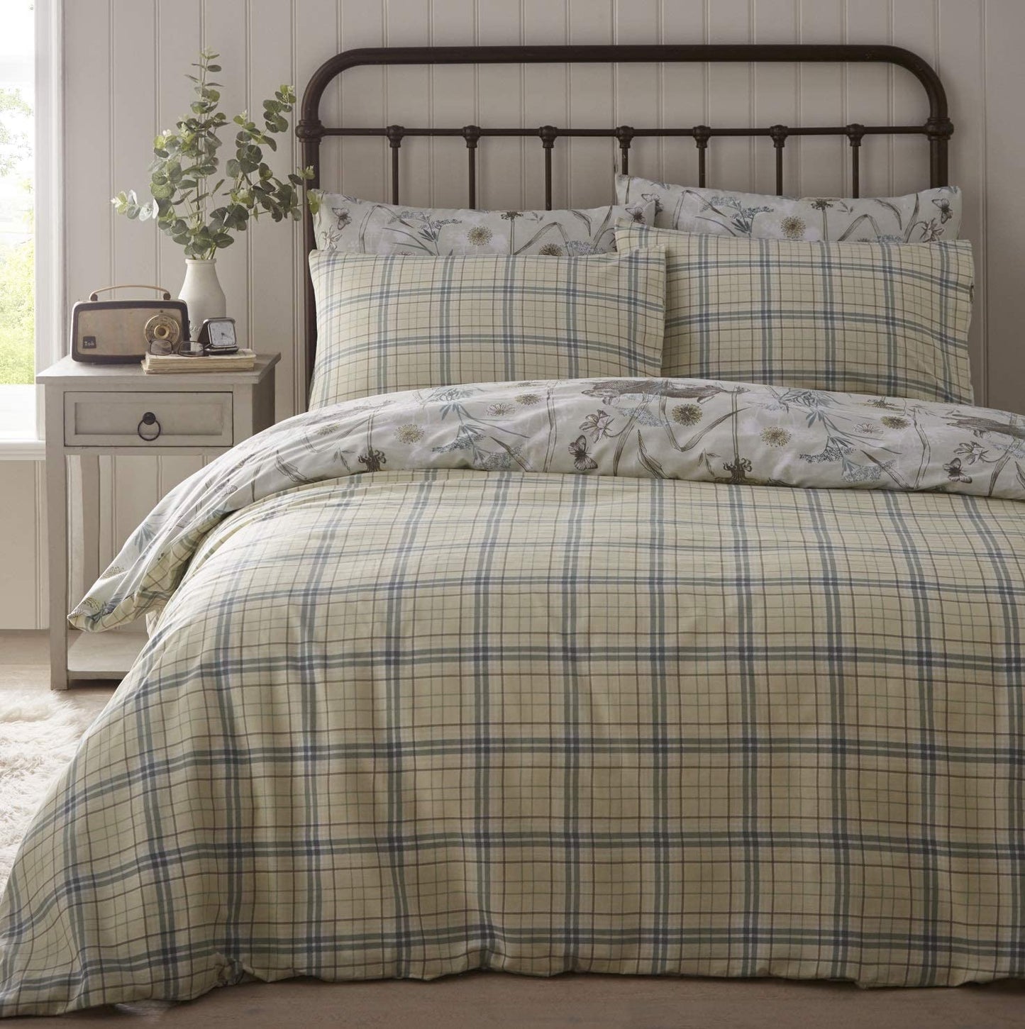 Rabbit Meadow Sage Duvet Cover Set by Portfolio Home