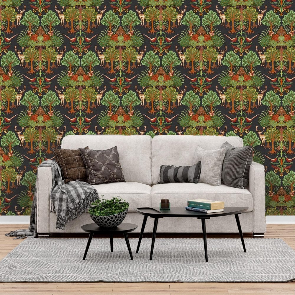 Tapestry Nordic Deer Black TP422306 by Design ID