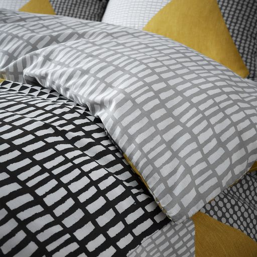 Larsson Geo Ochre Duvet Cover Set by Catherine Lansfield