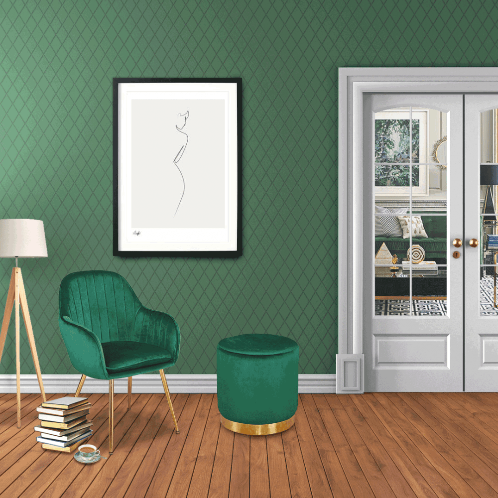 Lara Pouffe Forest Green