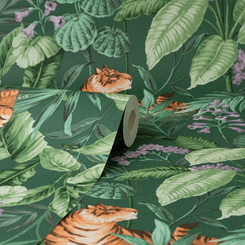 Rajah Tropical Tiger Green M1733 by Crown