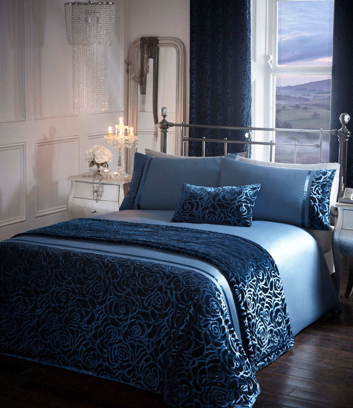 Amelia Teal Duvet Cover Set by Portfolio Home