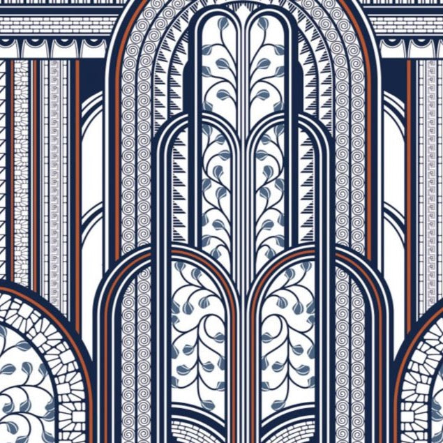 Panoramique Paravent Bleu Cuivre MNCT8587 by Casadeco (DHD)