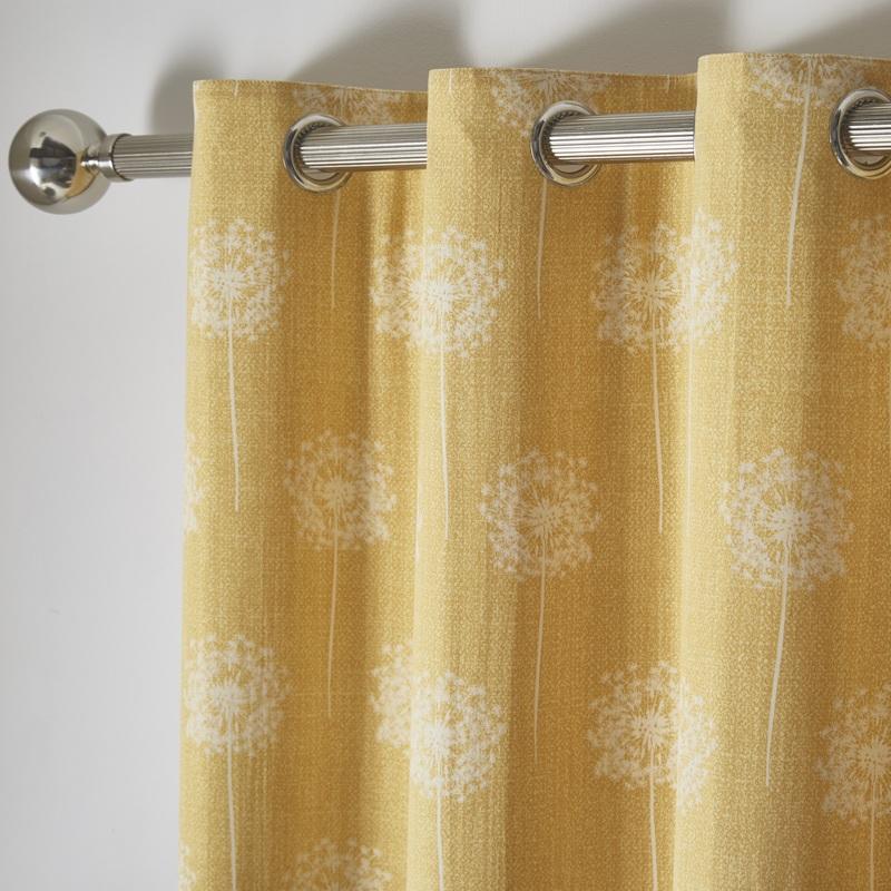 Silhouette Eyelet Curtains Ochre