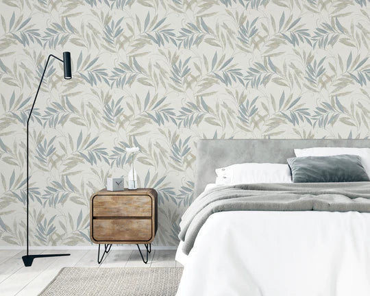 Luxury Leaf Natural Grey 299300 by Arthouse (DD)