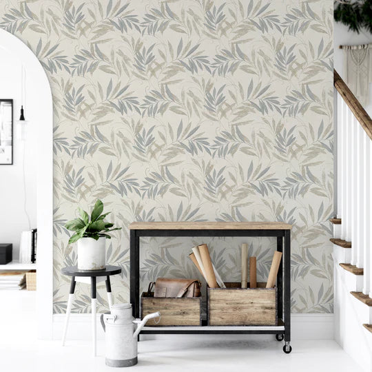 Luxury Leaf Natural Grey 299300 by Arthouse (DD)