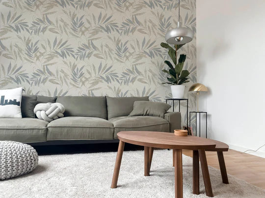 Luxury Leaf Natural Grey 299300 by Arthouse (DD)