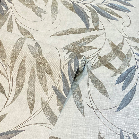 Luxury Leaf Natural Grey 299300 by Arthouse (DD)