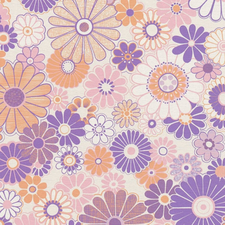 Retro Chic Floral Purple Pink 39535-1 by AS Creations