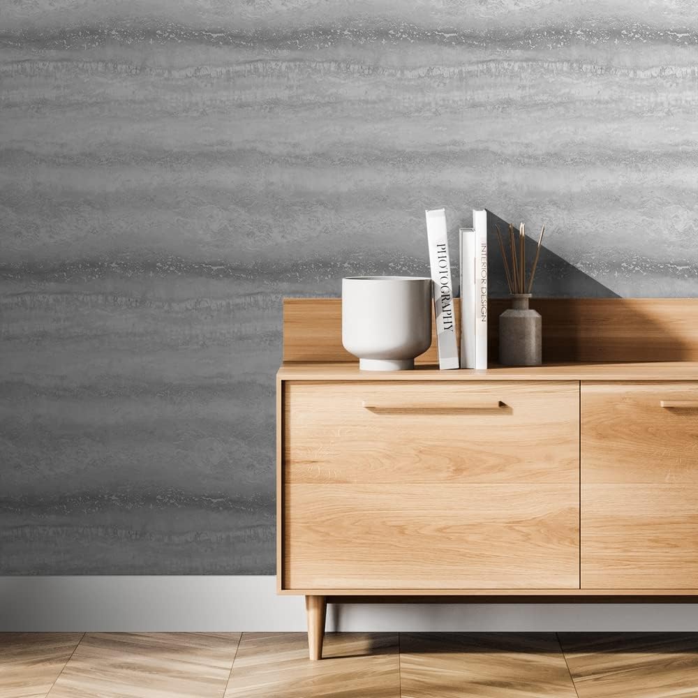 Semper Marble Silver Wallpaper 189501 by Muriva