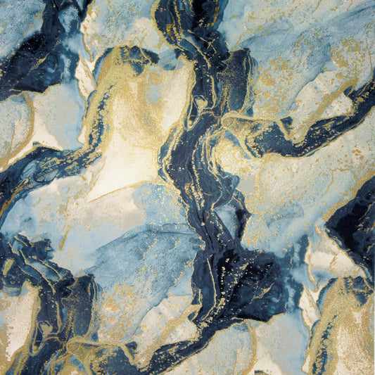 Abstract Marble Teal/Gold 693404 by Arthouse