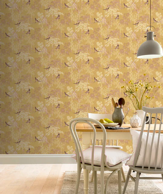 Japanese Garden Ochre 908002 by Arthouse (DD)