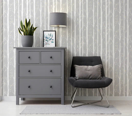 Pretty Trees Ochre/Grey 909504 by Arthouse (DD)