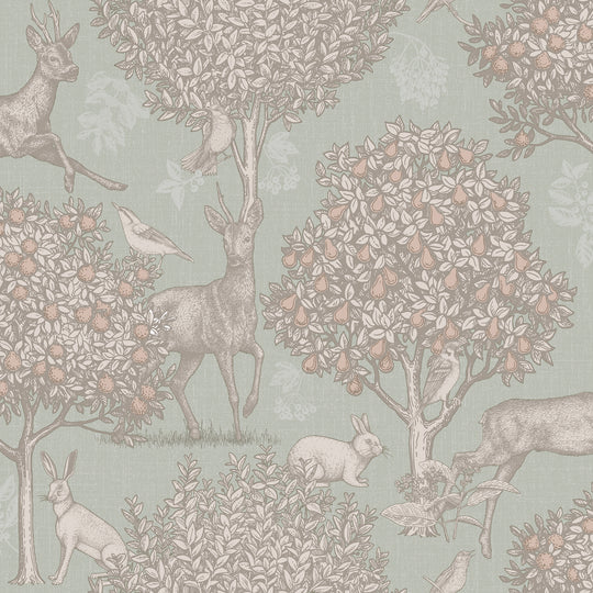 Woodland Scene Sage Green 924606 by Arthouse