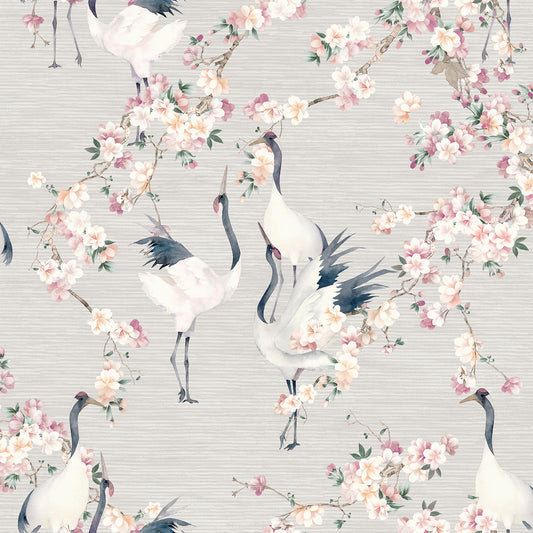 Blossom Crane Natural/Pink 924800 by Arthouse (DD)
