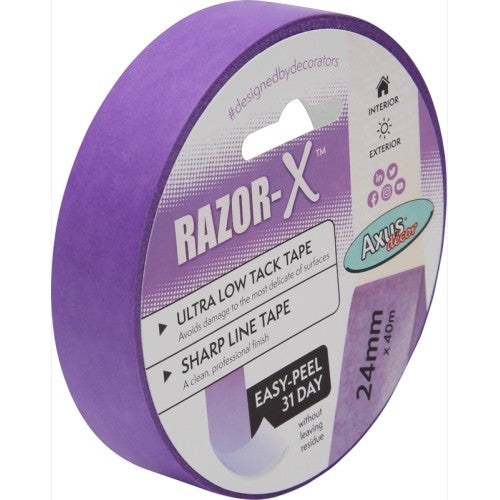 Axus Decor Razor-X Ultra Low Tack Masking Tape 24mm