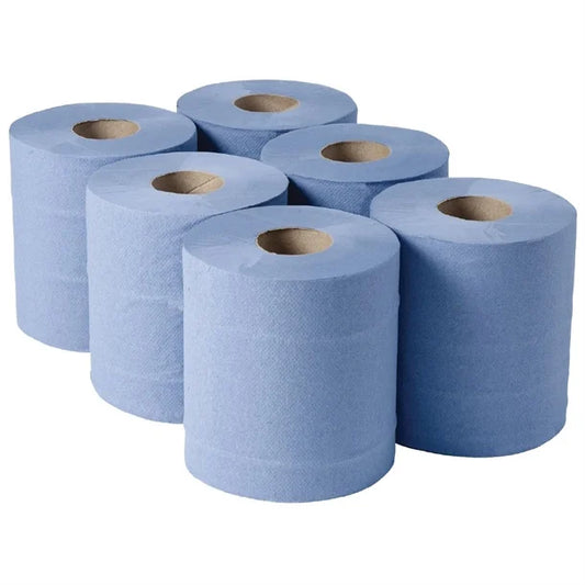 Blue Roll, 2ply Centrefeed - 6 Pack