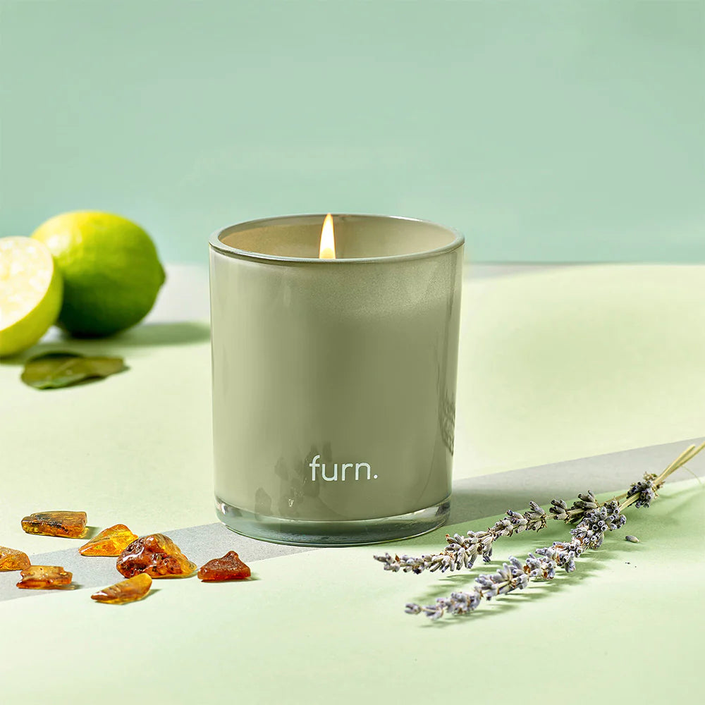Botanica Peppermint & Citrus Scented Glass Candle by Furn.