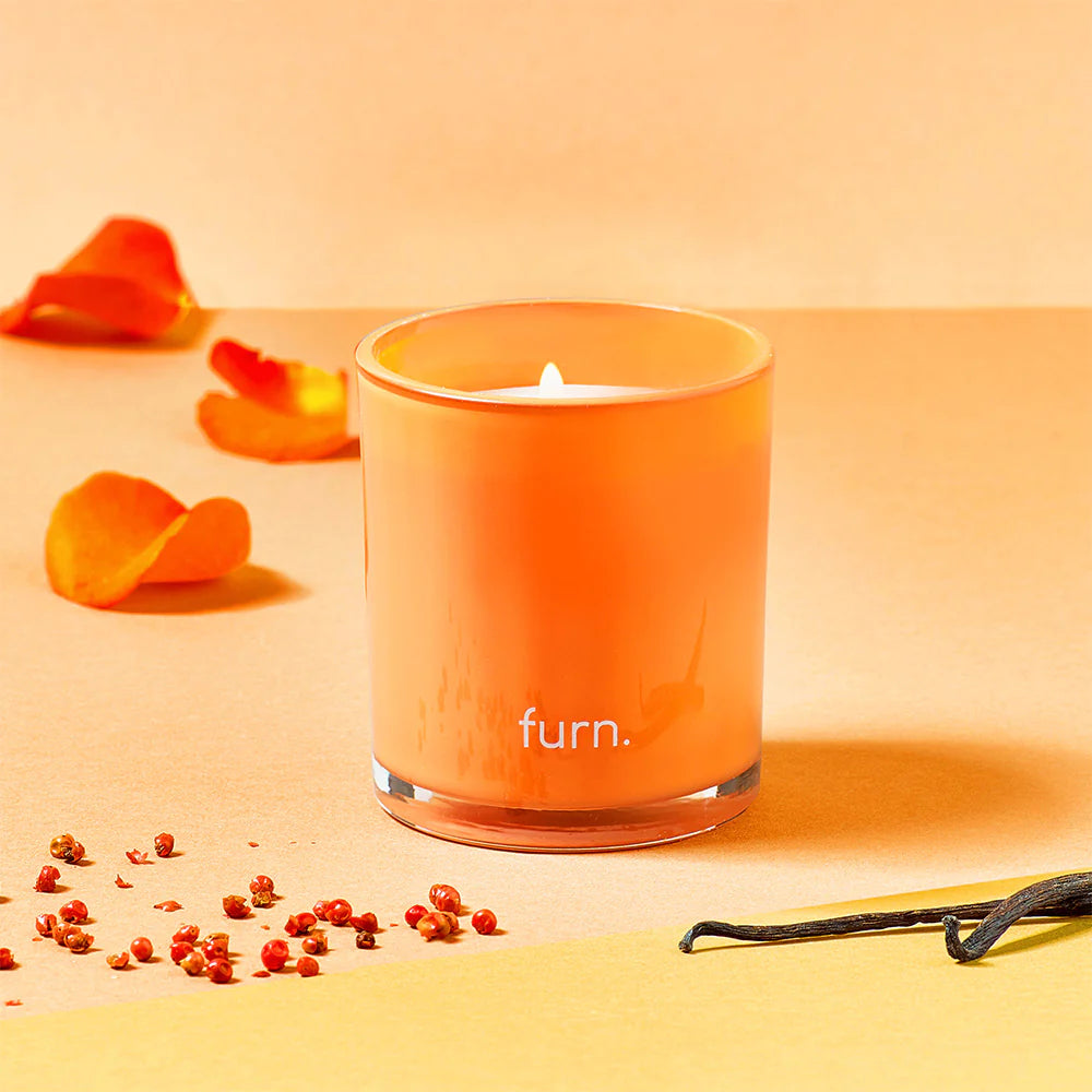 Kindred Bergamot, Berry, Vanilla & Patchouli Scented Glass Candle by Furn.