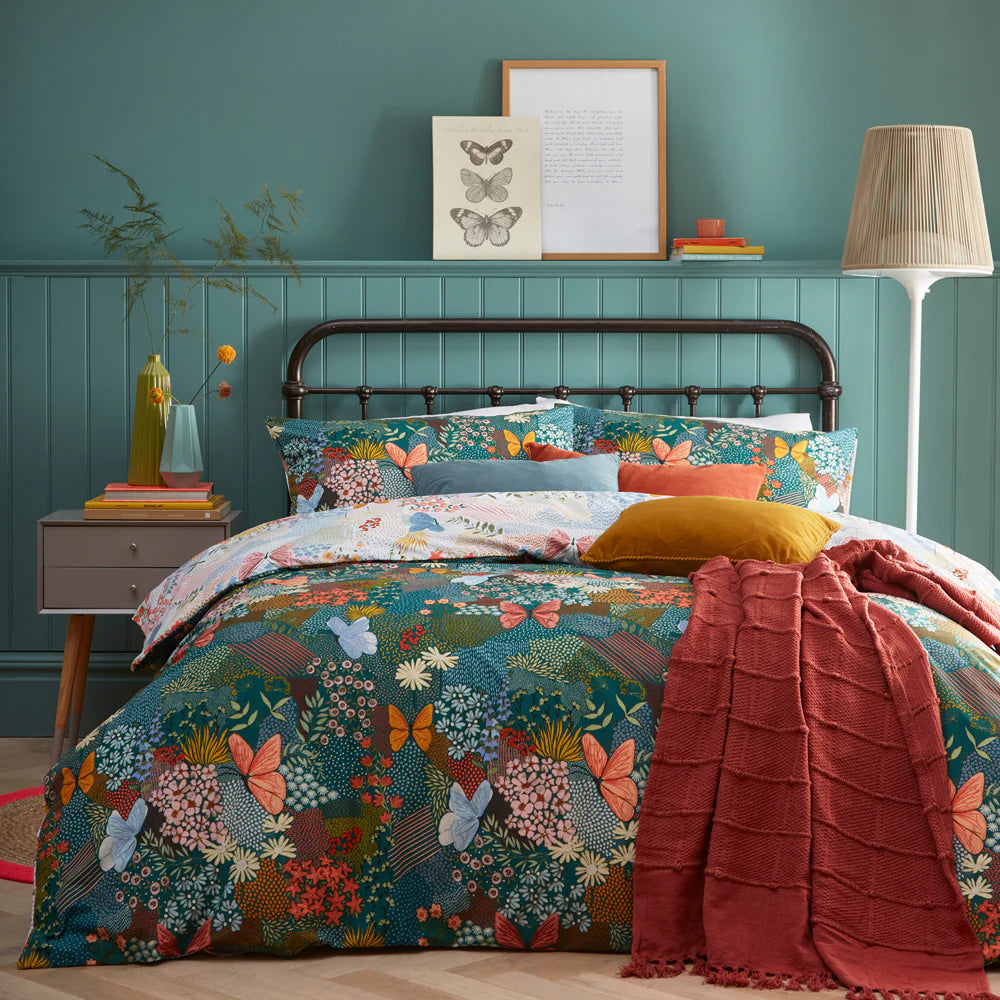 Forage Teal Duvet Cover Set by furn.