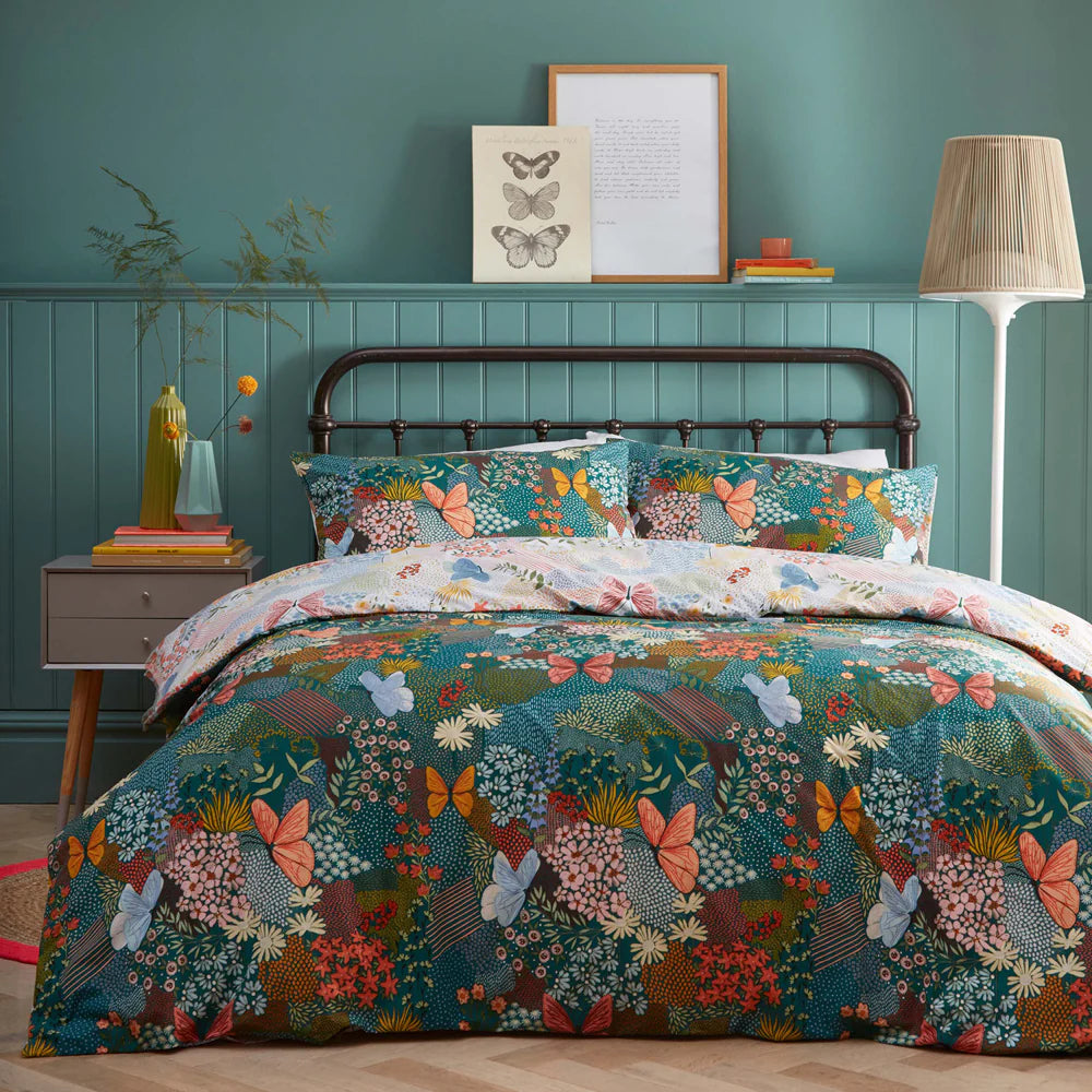 Forage Teal Duvet Cover Set by furn.