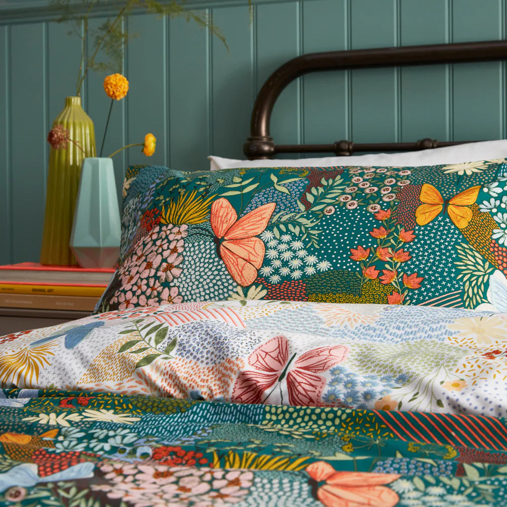 Forage Teal Duvet Cover Set by furn.