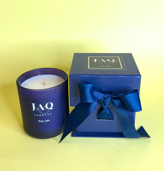 Fresh Linen Candle by JAQ Candles
