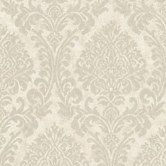 Chenille Textured Damask Cream A50103 by Grandeco