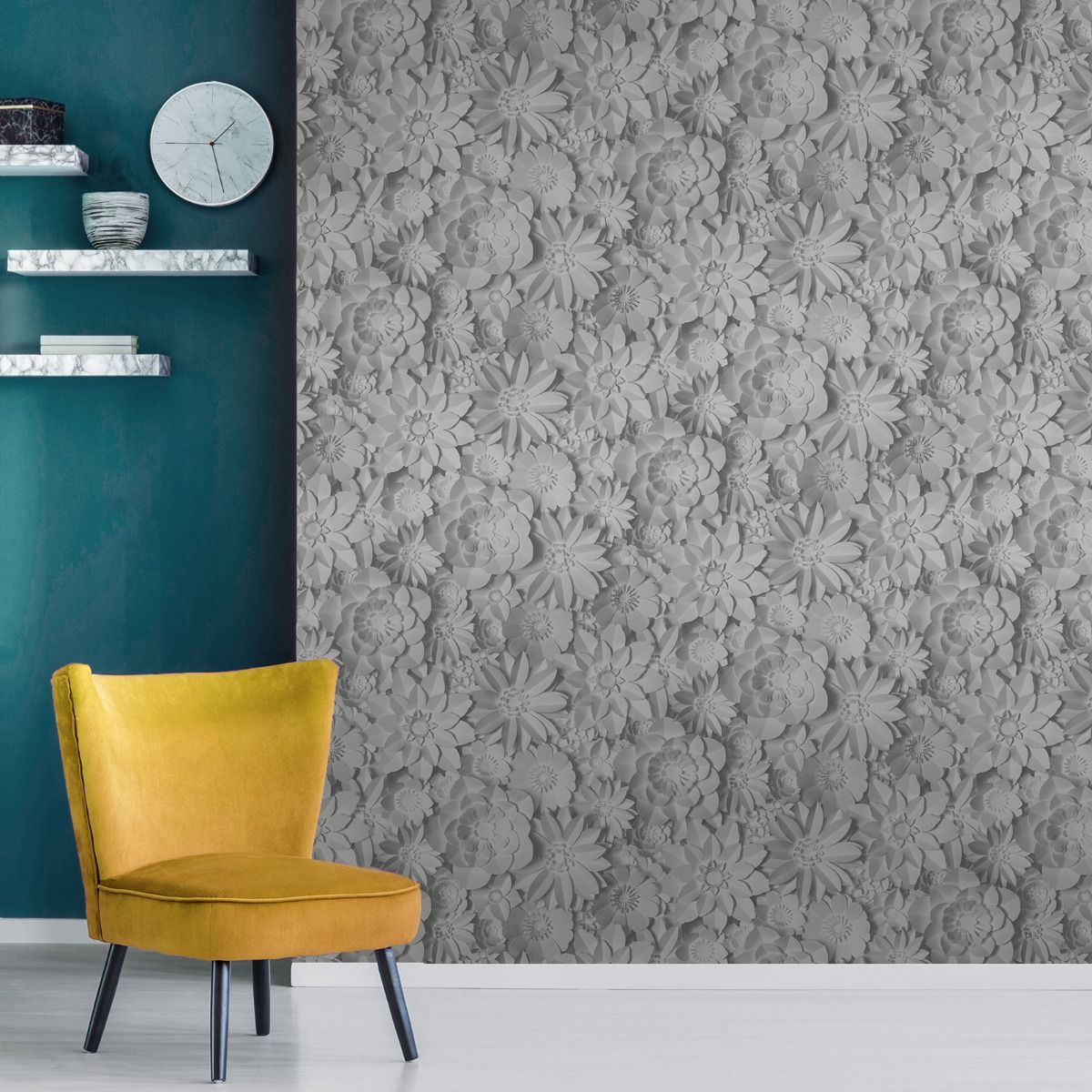 Dimensions Grey Wallpaper FD42691 by Fine Decor