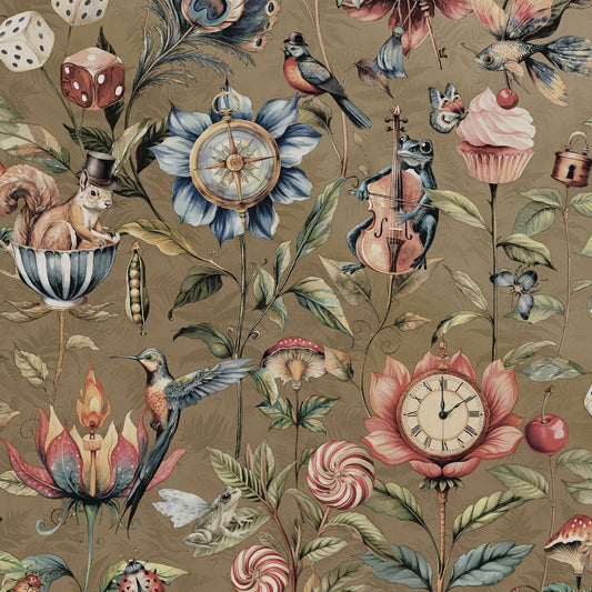 Curious Creatures Gold Wallpaper 13920 by Holden Decor