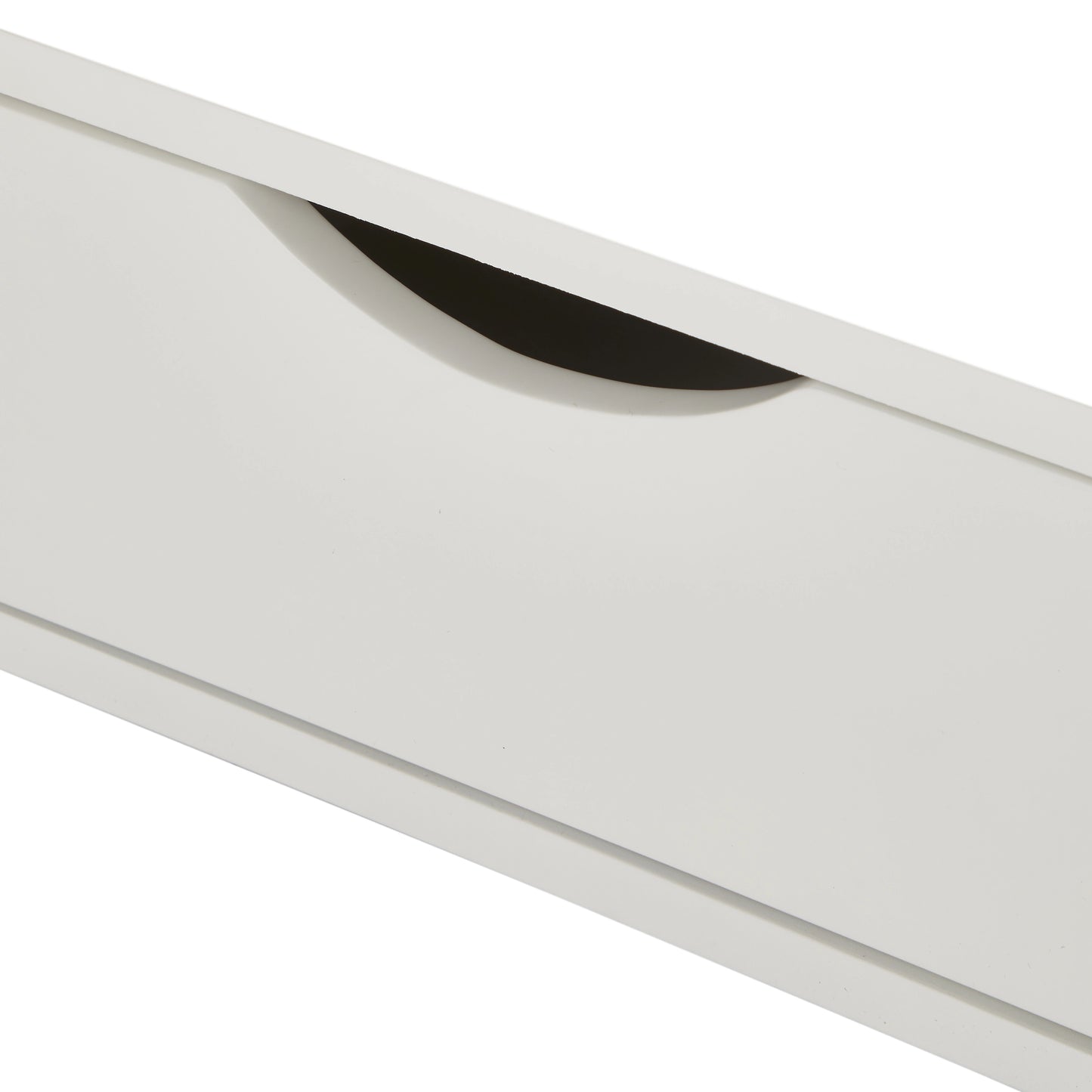 Monda Matt White MDF 1 Drawer Wall Mounted Bedside Table