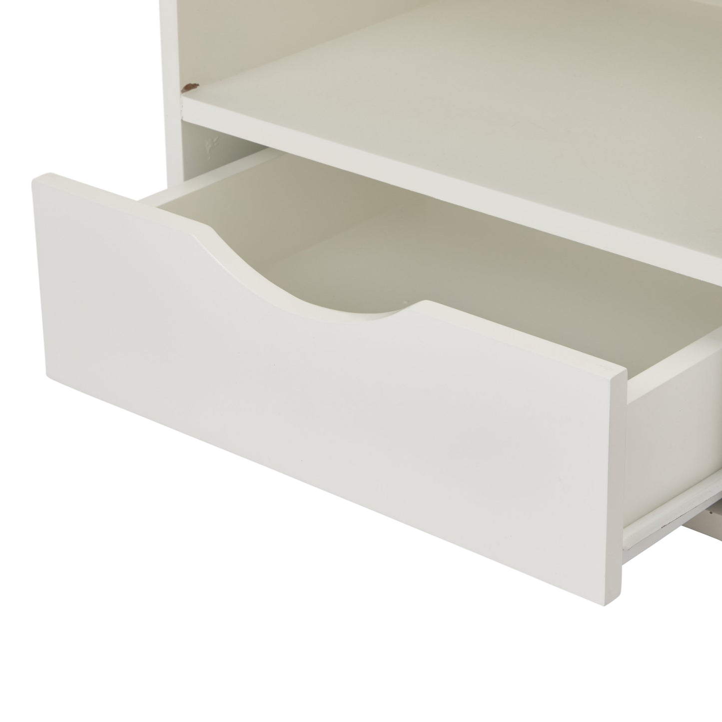 Monda Matt White MDF 1 Drawer Wall Mounted Bedside Table