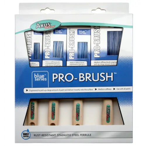 Axus Decor Pro-Finish Blue Series 4 Brush Set
