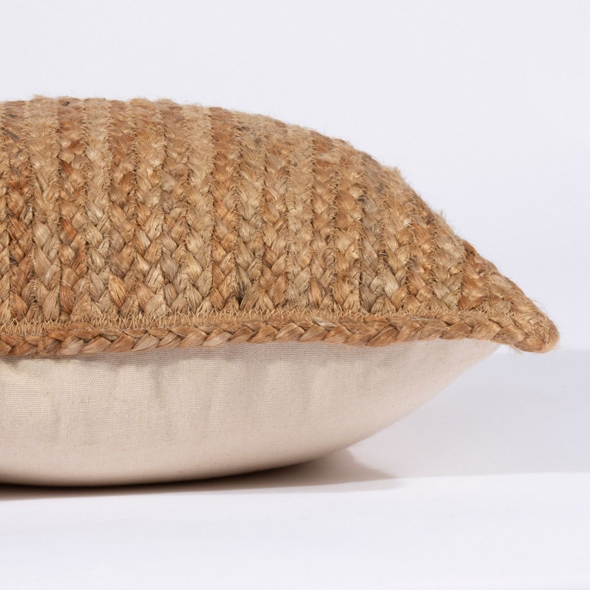 Sherwood Square Jute Natural Cushion, 45x45cm by Esselle (DD)