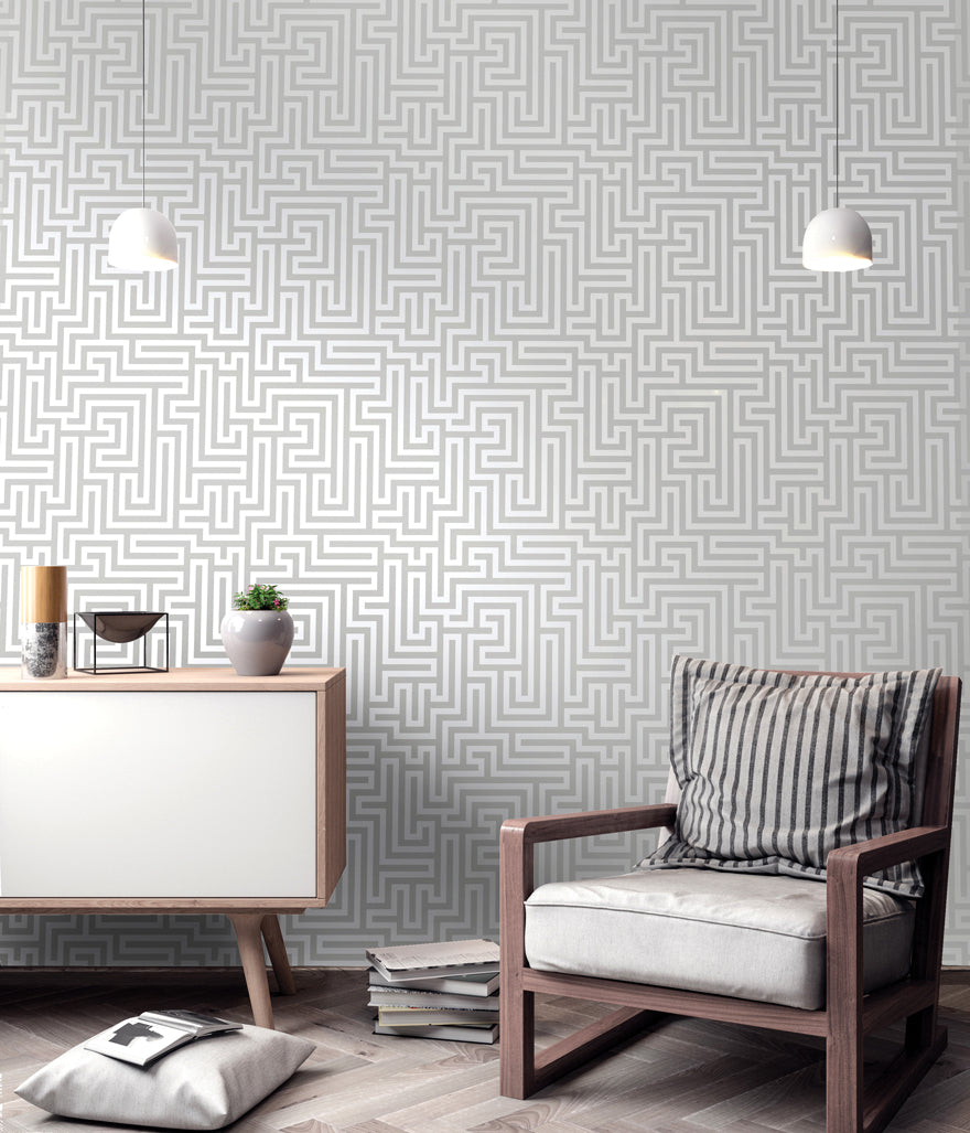 Glistening Maze Grey 12910 by Holden Decor
