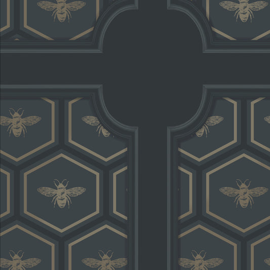 Bee Panel Navy 13371 by Holden Decor