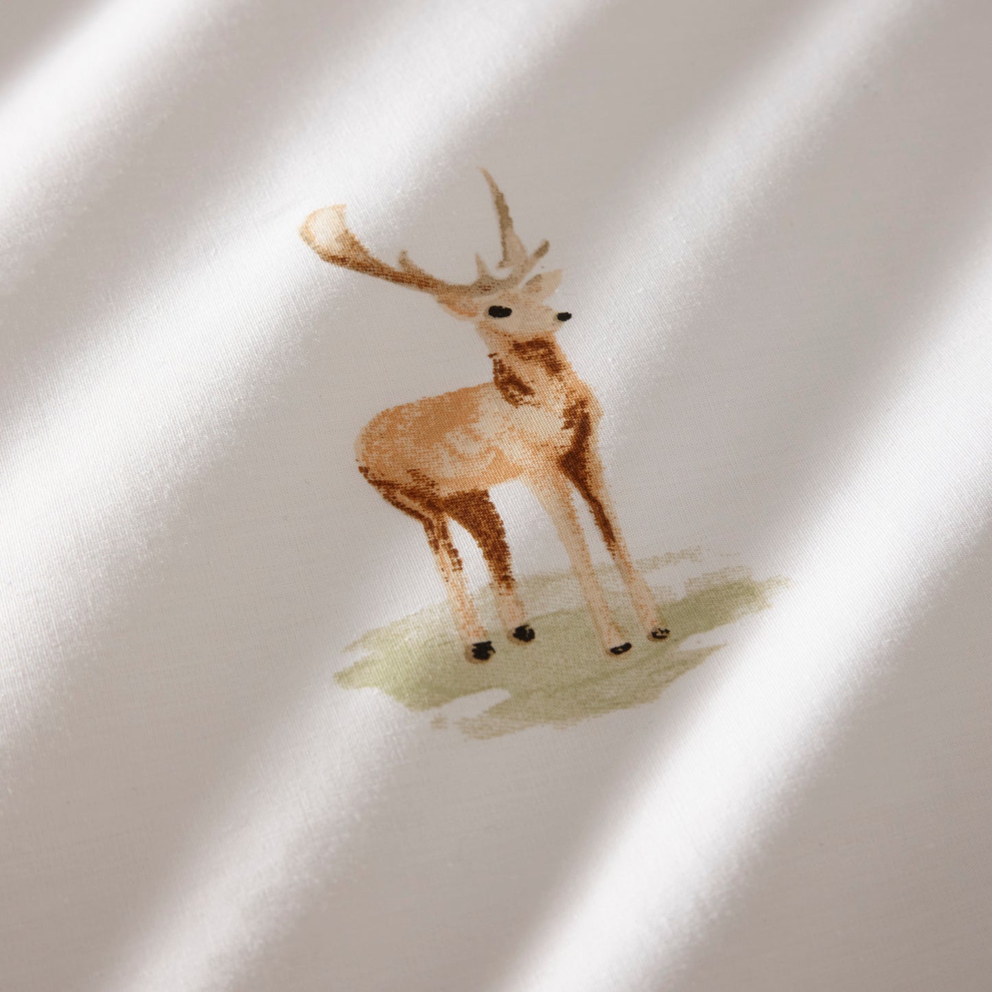 Deer White 100% Cotton Duvet Cover Set by Portfolio Home