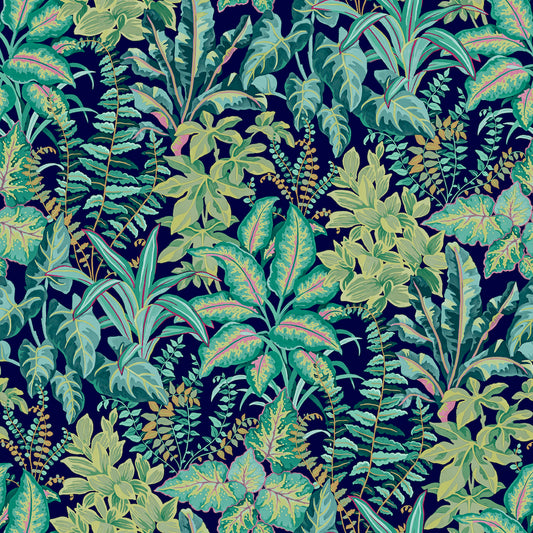 Calathea Teal 167103 by Grandeco