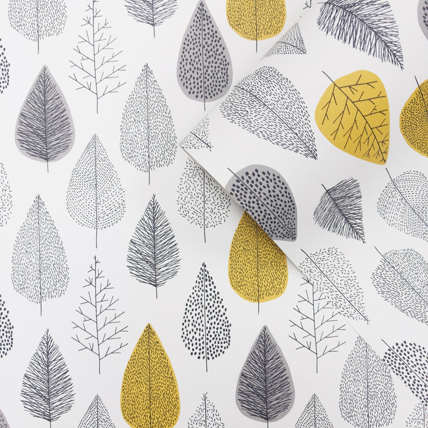 Into The Woods Grey/Ochre 358070 by Muriva