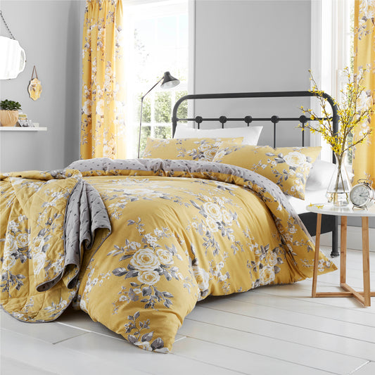 Canterbury Floral Ochre Duvet Cover Set by Catherine Lansfield